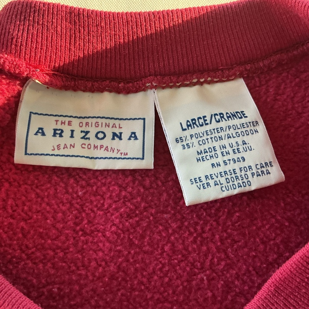 Arizona‎ Jean Co. USA 95AZJ-11 Red Graphic Sweatshirt Women's Large - Picture 8 of 9